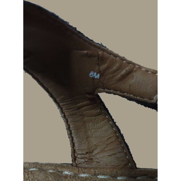 Easy Spirit Brown Pearlie Leather Sandals with Adjustable Strap Women's Size 8 - Picture 8 of 11